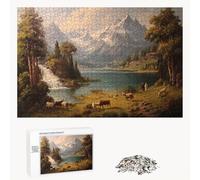 Puzzle 2000 Piezas Adultos Montaña & Lago, Rompecabezas con Letras Traseras y Póster, Pasatiempo Antiestrés, Decoración de Pared, Regalo Decorar Mujer Hombre 75 x 105 cm (14 Años +) P3#568