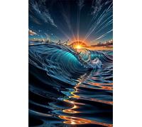 Puzzle 2000 Piezas Adultos Olas Atardecer 100x70 cm, Juego Educativo, Ejercita Paciencia y Concentración, Puzzles 2000 Piezas