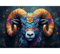 Puzzle 2000 Piezas Adultos Oveja Puzle Imposible Color Arte Jigsaw Puzzles Educa de Rompecabezas y Juego Familiar para Adultos y Adolescente a Partir de 14 Años Entretenimiento Decorar Regalos P-802