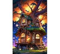 Puzzle 2000 Piezas Adultos Paisaje Casa Árbol 100x70 cm, Juego Educativo, Ejercita Paciencia y Concentración, Puzzles 2000 Piezas
