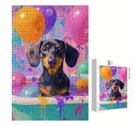 Puzzle 2000 Piezas Adultos Perro & Color, Rompecabezas con Letras Traseras y Póster, Pasatiempo Antiestrés, Decoración de Pared, Regalo Decorar Mujer Hombre 75 x 105 cm (14 Años +) P3#899