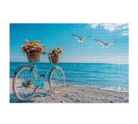 Puzzle 2000 Piezas Adultos, Puzzle 2000 Piezas de Madera, Rompecabezas para Adultos Bicicleta Patrón, Rompecabezas Desafiante para Toda la Familia, Regalos Originales para Mujer, Tema: Playa, W-18