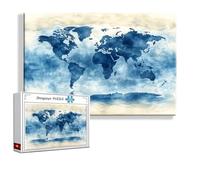 Puzzle 2000 Piezas Adultos, Puzzle Mapa del Mundo XXL 100 x 70 cm, Abstracto Rompecabezas Adultos Desafiantes Imposible, DIY Jigsaw Arte Ivertido Juego Familiar Decorar Paredes, Regalos de Pascua O-0