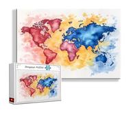 Puzzle 2000 Piezas Adultos, Puzzle Mapa del Mundo XXL 100 x 70 cm, Vistoso Rompecabezas Adultos Desafiantes Imposible, DIY Jigsaw Arte Ivertido Juego Familiar Decorar Paredes, Regalos de Pascua N-7