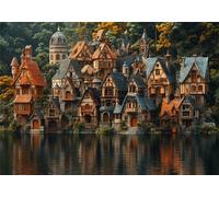 Puzzle 2000 Piezas Adultos Villa Puzle Imposible Paisaje Arte Jigsaw Puzzles Educa de Rompecabezas y Juego Familiar para Adultos y Adolescente a Partir de 14 Años Entretenimiento Decorar Regalos P-312