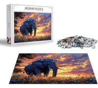 Puzzle 2000 Piezas Animal Puzzle 2000 Piezas Elefante Rompecabezas Adultos, Jigsaw Panoramico, Rompecabezas Pieza de Madera, Diversión en Familia Jigsaws para Adultos y Niñs A Partir de 14 Años x-1526