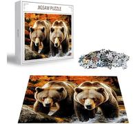 Puzzle 2000 Piezas Animal Rompecabezas para Adultos, un Rompecabezas Desafiante, Juegos de Puzzle para Toda la Familia, Letras en la Parte Posterior, Decoración del Hogar, Regalos Navidad Oso H-6692
