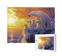 Puzzle 2000 Piezas, Animales osos polares Puzzle para Adultos, Juego de Habilidad para Toda la Familia, Se Entrelazan Perfectamente Letras en la Parte Posterior, Rompecabezas DIY, Regalo Creativo W106