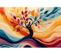 Puzzle 2000 Piezas Árbol Puzzle Abstracto Rompecabezas Adultos, Rompecabezas Pieza de Madera Juguetes Jigsaw Arte, Jigsaw Educa para Adultos y Niños a Partir de 14 Años V-6