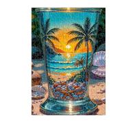 Puzzle 2000 Piezas Atardecer Océano Estrella de Mar, Rompecabezas para Adultos 100x70 cm, Juguete desafío y Juego Educativo, Ejercita Paciencia y Concentración, Puzzles 2000 Piezas Adultos