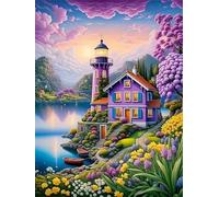 Puzzle 2000 Piezas Casa del Faro Mar, DIY Rompecabezas Adultos 2000 Piezas Juego Educativo y Estimulante, Relajante Entretenimento, Puzzle Adultos para Regalo