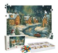 Puzzle 2000 Piezas | casa Nieve Árbol Puzzle 2000 Piezas Adultos | Encajan Perfectamente | sin Polvo | Rompecabezas Madera para Toda la Familia | Rompecabezas XL para Expertos | Regalo Mujer W3H-399