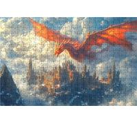 Puzzle 2000 Piezas DragóN, Puzzle 2000 Piezas Adulto ala, Rompecabezas de Madera para Adultos 100 x 70 cm, Puzzles para Toda la Familia Cuadros Decoracion Salon Modernos Regalo Mujer Hombre RXPT-6039