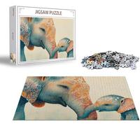 Puzzle 2000 Piezas Elefante Puzzle 2000 Piezas Animal Rompecabezas Adultos, Jigsaw Panoramico, Rompecabezas Pieza de Madera, Diversión en Familia Jigsaws para Adultos y Niñs A Partir de 14 Años x-1437