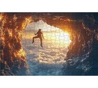 Puzzle 2000 Piezas, Escalada De Roca Puzzle 2000 Piezas Adulto 70x100 cm, Puzzles Madera Paisaje Exquisito Embalaje en Caja de Papel, Bolsa de Malla Portátil para Regalo Decoracion Pared RXPT-636