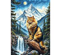 Puzzle 2000 Piezas, Gato de la Cascada de la montaña Puzzles para Adultos,Rompecabezas de Adultos, Juguetes de Regalo Entretenimento Puzzle, Juego de Rompecabezas