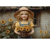 Puzzle 2000 Piezas Girasol, Puzzle 2000 Piezas Adulto Cabina, Rompecabezas de Madera para Adultos 70x100cm, Puzzles para Toda la Familia Cuadros Decoracion Salon Modernos Regalo Mujer Hombre RXPT-9887
