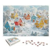 Puzzle 2000 Piezas Invierno para Adultos, Puzzle Ciudad de Madera con Caja Regalo para Adultos, Rompecabezas Desafiante para Toda la Familia, Rompecabezas para Regalo Mujer y Regalo Hombre, -7159