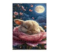 Puzzle 2000 Piezas Luna Conejo Flor, Rompecabezas para Adultos 100x70 cm, Juguete desafío y Juego Educativo, Ejercita Paciencia y Concentración, Puzzles 2000 Piezas Adultos