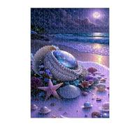Puzzle 2000 Piezas Luna Playa Estrella de Mar, Rompecabezas para Adultos 100x70 cm, Juguete desafío y Juego Educativo, Ejercita Paciencia y Concentración, Puzzles 2000 Piezas Adultos