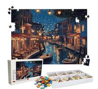 Puzzle 2000 Piezas | luz Venecia Puzzle 2000 Piezas Adultos | Encajan Perfectamente | sin Polvo | Rompecabezas Madera para Toda la Familia | Rompecabezas XL para Expertos | Regalo Mujer W3H-760
