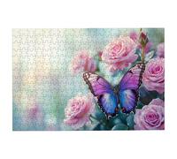 Puzzle 2000 Piezas Mariposa, Puzzle Madera Rosa, Clásico Rompecabezas Desafiante para Toda la Familia, Juguetes Rompecabezas Letras en la Parte Posterior, Regalos Originales para Hombre Decor -1239