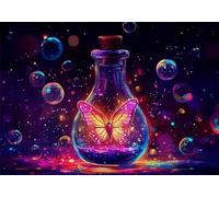 Puzzle 2000 Piezas Mariposa Rompecabezas Adultos Sueño Puzzles Desafío Imposible 100x70cm Rompecabezas DIY Pintura para Adultos y Chico Mayores 14 Años Regalos Mujeres para Decoración del Hogar C-660