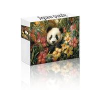Puzzle 2000 Piezas Panda, Obra de Arte de Juegos de Puzzle Flor, Juegos Divertidos Dificultad del Desafío Rompecabezas Adultos, Entretenimento Decoración Hogar Regalos Creativos Juguetes 4 Años X-2