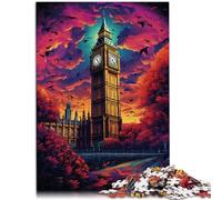 Puzzle 2000 piezas para adultos Big Ben Británico DIY Puzzle Juguetes Ayudar al cerebro a ejercitar juguetes adictivos para cultivar la paciencia 27.56" x 39.37"