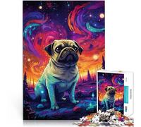 Puzzle 2000 piezas para adultos cósmica Pug, juego familiar para aliviar el estrés y desafiar el estrés, 60 x 100 cm