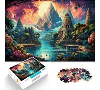 Puzzle 2000 piezas para adultos pirámides mayas en el desierto Juegos educativos en el hogar Juguetes de bricolaje 27.56 pulgadas x 39.37 pulgadas con piezas de formas aleatorias totalmente encajables