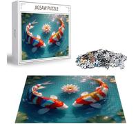Puzzle 2000 Piezas para Adultos, Puzzle Flor Obra de Arte de Juego de Rompecabezas para Adultos, carpa koi Rompecabezas DIY para Colgar el Puzzles una Vez Finalizado a Partir de 14 Años, Regalos D-234