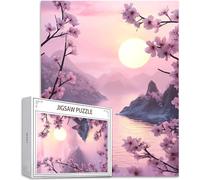 Puzzle 2000 Piezas para Adultos, Puzzle Flor Obra de Arte de Juego de Rompecabezas para Adultos, Monte Fuji Rompecabezas para Colgar el Puzzles una Vez Finalizado a Partir de 14 Años, Regalos D-689