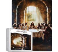 Puzzle 2000 Piezas para Adultos, Puzzle La última Cena Obra de Arte de Juego de Rompecabezas para Adultos, Hombre Rompecabezas DIY para Colgar el Puzzles una Vez Finalizado a Partir de 14 Años D-999