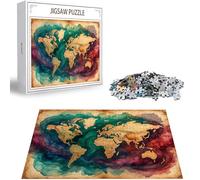 Puzzle 2000 Piezas para Adultos, Puzzle Retro Obra de Arte de Juego de Rompecabezas para Adultos, Mapa del Mundo Rompecabezas DIY para Colgar el Puzzles una Vez Finalizado a Partir de 14 Años D-165