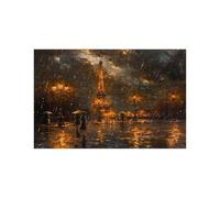 Puzzle 2000 Piezas, París Puzzle 2000 Piezas Madera 70 x 100CM con Caja de Papel de Colores y Bolsa de Malla Portátil, Rompecabezas Vista Nocturna para Primavera Decoracion Pared Regalo LZPT-03377