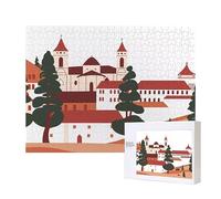 Puzzle 2000 Piezas, Pueblo pequeño Paisaje Puzzle para Adultos, Juego de Habilidad para Toda la Familia, Se Entrelazan Perfectamente Letras en la Parte Posterior, Rompecabezas DIY Regalo W-704