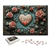 Puzzle 2000 Piezas, Puzzle Amar con Caja Regalo, San Valentín Puzzles 2000 Piezas Adultos, Medidas: 100 x 70 cm, Rompecabezas Adultos de Madera, Rompecabezas Desafiante para Decoración Hogar, -5842