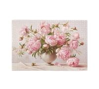 Puzzle 2000 Piezas, Puzzles Rosa, 100x70cm, Rompecabezas Adultos Obra de Arte de Juego, Rompecabezas Madera, Colorido Juego de Habilidad para Toda la Familia, Regalos para Mujer Flores de peonía p-636