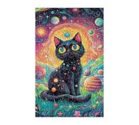 Puzzle 2000 Piezas Sueño Espacio Gato, Rompecabezas para Adultos 100x70 cm, Juguete desafío y Juego Educativo, Ejercita Paciencia y Concentración, Puzzles 2000 Piezas Adultos