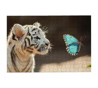 Puzzle 2000 Piezas Tigre, Puzzle Madera Mariposa, Clásico Rompecabezas Desafiante para Toda la Familia, Juguetes Rompecabezas Letras en la Parte Posterior, Regalos Originales para Hombre Decor -1389