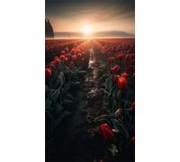 Puzzle 2000 Piezas, Tulipanes Rojos al Amanecer Rompecabezas para Adultos, Entretenimiento Creativo, Juguete Educativo, Puzzles para Adultos 2000, Regalos para Familiares y Amigos 100 x 70 cm