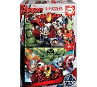 Educa - Set de 2 Puzzles Infantiles de 48 Piezas Avengers, Vengadores, Marvel. Medida montados: 28 x 20 cm. Compuesto por Grandes Piezas Perfectamente acabadas. A Partir de 4 años (15932)
