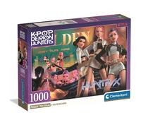 Clementoni Puzzle de 1000 Piezas para Adultos y niños, ilustración con Tema K-Pop Demon Hunters, Idea de Regalo, Fabricado en Italia, 70 x 50 cm, póster Incluido, 37126