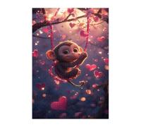 Puzzle 30 Piezas Adultos Animal Mono, Rompecabezas Imposable Entretenimiento Creativo Diversión, Puzzles Adultos 30 Piezas 25 x 20 cm