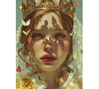 Puzzle 30 Piezas Adultos Arte, Rompecabezas Entretenimiento Creativo, Diversión DIY, Puzzles Clásicos para Adultos, Colorido y con Reina de Las Mariposas-Motivo