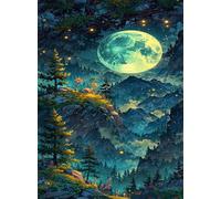 Puzzle 30 Piezas Adultos Bosques Lunares, Retos Divertidos, Relajarse, Desarrolla la Concentraciòn Mentàl, Rompecabezas Adultos 30 Piezas 25 x 20 cm
