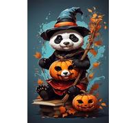 Puzzle 30 Piezas Adultos Calabaza Panda, Desarrolla la Concentraciòn y la Logica Desafío de Entretenimiento para la Mente, Puzzles 30 Piezas 25 x 20 cm