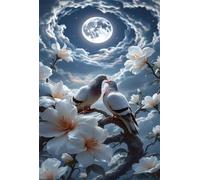 Puzzle 30 Piezas Adultos Flor Luna, Desarrolla la Concentraciòn y la Logica Desafío de Entretenimiento para la Mente, Puzzles 30 Piezas 25 x 20 cm