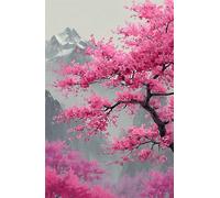 Puzzle 30 Piezas Adultos Flor Montaña, Desarrolla la Concentraciòn y la Logica Desafío de Entretenimiento para la Mente, Puzzles 30 Piezas 25 x 20 cm